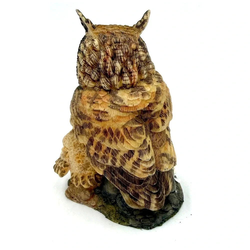 Hamilton Collection Owl Figurine By Mother's Side Russell Willis 1994 Brown